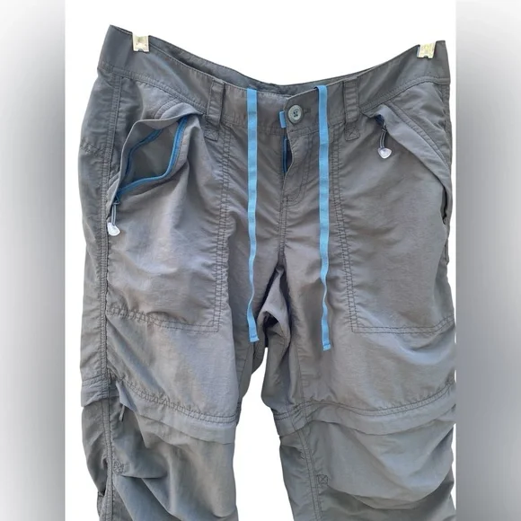 Eddie Bauer Sport Zip Off Convertible 5 Pocket Cargo Pants Size 6 Petite - Picture 8 of 11